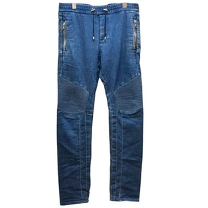 Balmain Easy Biker Denim Pants SH15256Z191 Men's Used Cotton Size 48 - Picture 1 of 10