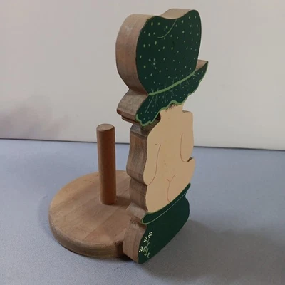 Soporte de papel higiénico de madera hecho a mano humorístico abuela granja cottagecore de colección Foto 1 de 4