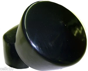 Lot of 2 Black Plastic Caps - Fits 3" OD Tubing - Flexible End Cap 3.00" - Zdjęcie 1 z 4