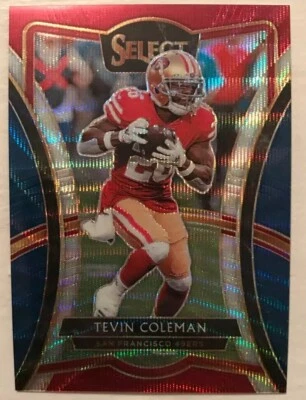 TEVIN COLEMAN 2019 Panini Select TRI-COLOR PRIZM REFRACTOR 013/199 CARD Nm - Image 1 of 2