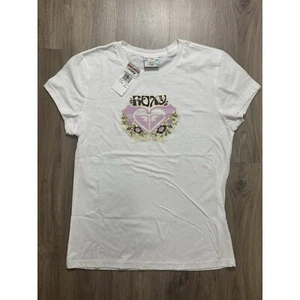 Camiseta para mujer Y2K Roxy flores blancas talla L - Imagen 1 de 10