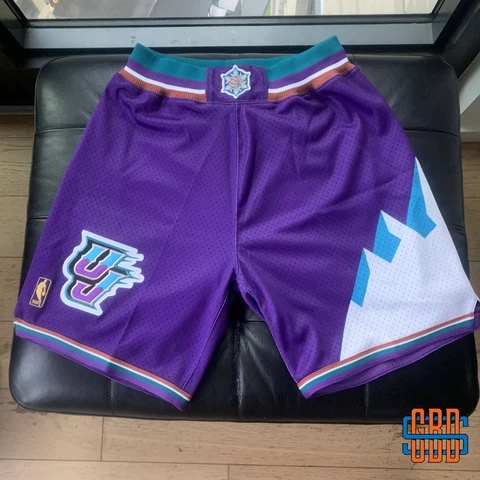 Authentic Mitchell & Ness 1996-97 Utah Jazz Shorts | Mailman Malone, Stockton Cover