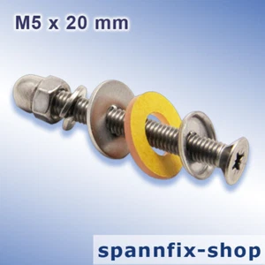 Trespa-Balkonschrauben-Set M5 X 20 MM From A2 with Hpl Top Stainless V2A Screws - Picture 1 of 3