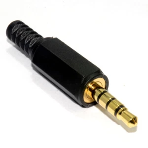 Conector Jack De 3.5Mm De 4 Polos Para Audio O Cable De Video ORO - Imagen 1 de 7