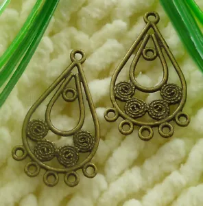 150 piezas conectores para pendientes enchapados en bronce 34X20MM S2332 HAZLO TÚ MISMO para fabricación de joyas - Imagen 1 de 6