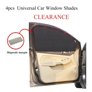 4x Universal Car Window Shades Magnetic Anti-UV Socks Front Seats Curtains - Picture 1 of 10