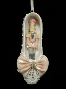 NUTCRACKER SUITE~BALLET DANCER~SLIPPER~RESIN CHRISTMAS ORNAMENT~PINK~NWT - Picture 1 of 4