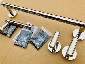 Juego de accesorios de baño en acero inoxidable - Imagen 1 de 11