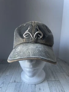 REALTREE CAMO TAN ANTLERS OUTDOOR CAP HUNTING ADJUSTABLE HAT - Picture 1 of 8