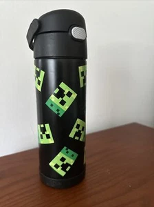 Thermos FUNtainer 16 Ounce Stainless Steel Vacuum Insulated Minecraft Bottle New - Picture 1 of 8