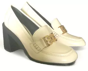 Bally 1851 Italy Loafer Style Pumps Old Money Ellyane 75 Creme Gold Gr. 7,5 - Bild 1 von 11
