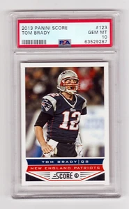 2013 PANINI SCORE FOOTBALL CARD #123 TOM BRADY PSA 10 NFL NEW ENGLAND PATRIOTS - Picture 1 of 5