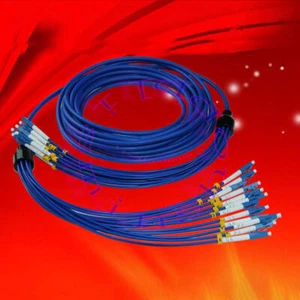 5M Indoor Armored LC UPC-LC 8 Strand Single-Mode 9/125 Fiber Optical Patch Cord - Afbeelding 1 van 1