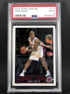 2003 Topps Chrome PSA 9 Chris Bosh #114-Toronto Raptors, Miami Heat - Picture 1 of 2