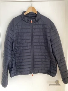 Save The Duck Men's Alex Ultra Light Puffer Jacket Coat Size 4XL Navy Good Cond. - Picture 1 of 13