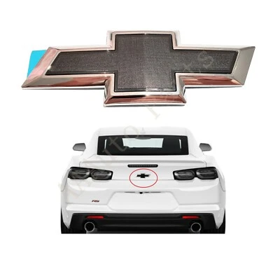 Kit de pajarita trasera cromada negra apta para Chevy Camaro 84219485 2016-2021 Foto 1 de 4