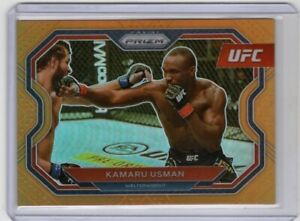2021 Prizm UFC Kamaru Usman /99 Orange Prizm Card #151