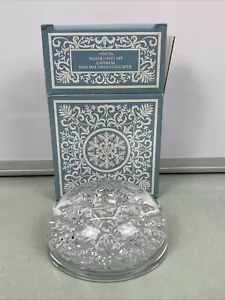 Fermacarte Avon Piombo Cristallo Fiocco di Neve Nuovo In Scatola Originale Invernale Neve Vintage - Foto 1 di 7