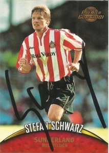 STEFAN SCHWARZ SIGNED SUNDERLAND TOPPS 2001 PREMIER GOLD TRADING CARD+COA - Picture 1 of 1