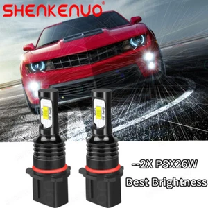White P13W LED Bulbs Daytime Running Lights Fog Lamps for Chevy Camaro 2010-2015 - Foto 1 di 12