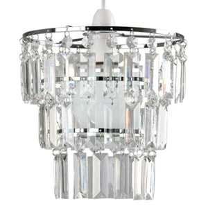 Lampshade Ceiling Pendant Light Shade Easy Fit Chandelier Lightshade Jewel Drops - Picture 1 of 16