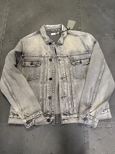 NEU ALL SAINTS Herren BOHMER Denim Jeansjacke distressed grau XL - Bild 1 von 17