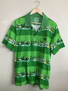 Camisa Polo Ecko Para Hombre Talla L Verde con Patrón de Rayas Multicolor - Imagen 1 de 4