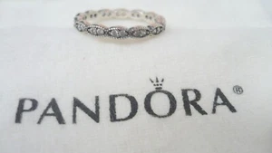 Anillo Estate Genuino Pandora Hojas Brillantes Esterlina Pila Talla 6 (52) - Imagen 1 de 8