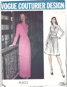 Vogue Designer Sewing Pattern 2788 Emilio Pucci Evening Dress Size 8 Uncut, FF - Picture 1 of 4