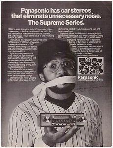 Original 1982 Panasonic Car Stereo Vintage Print Ad w/Reggie Jackson Yankees - Picture 1 of 1