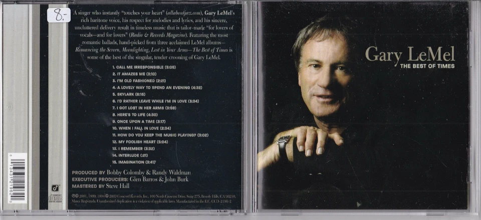 Gary LeMel ‎-The Best Of Times- CD Concord Records near mint - Bild 1 von 1
