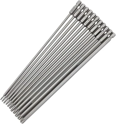 11tlg 200mm extra langer Torx Schraubendreher Bit Set, magnetischer Torxkopf Schraubendreher - Bild 1 von 4