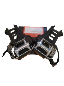 Bontrager Pedal ATB Alloy W STRAPS Racing 60902 9/16" Vintage NOS - Picture 1 of 7