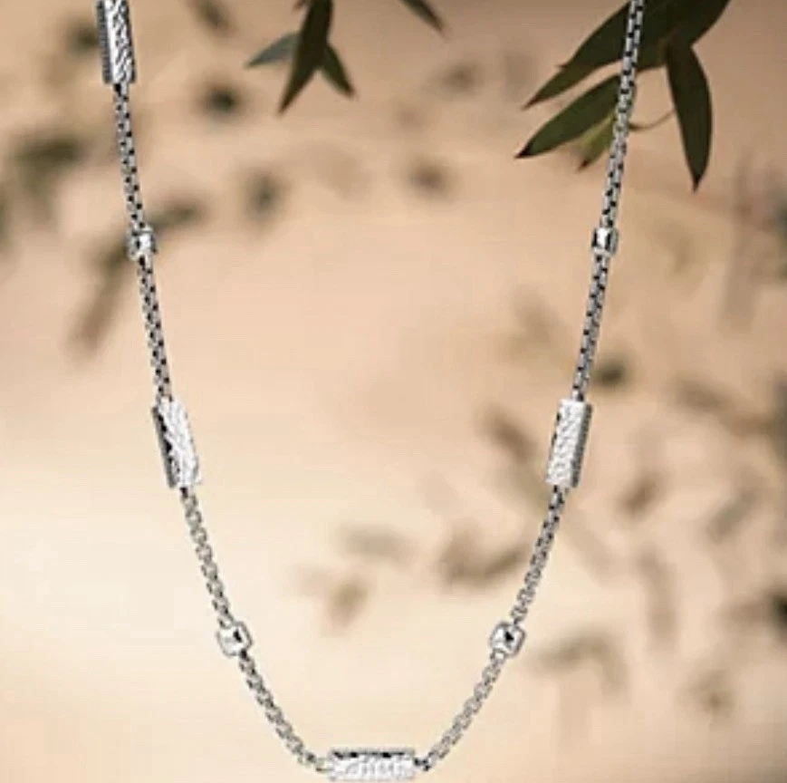 Cadena de caja texturizada floral herencia plata esterlina JAI John Hardy, $1250.00 Foto 1 de 4