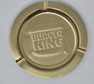 Burger King Metal Ashtray Fast Food Restaurant Advertising 3.5" Ash Tray Vintage - Image 1 of 4