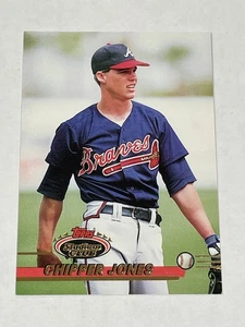 1993 Stadium Club Baseball #638 - Chipper Jones - Atlanta Braves - Picture 1 of 2