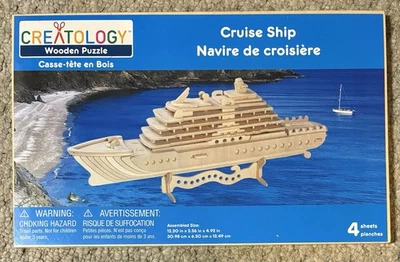 NEW Creatology 3D Wooden Puzzle - Cruise Ship Model - Image 1 of 3