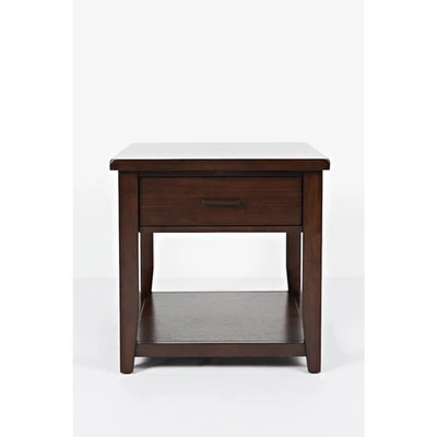 Twin Cities Contemporary Brown End Table - Image 1 of 4