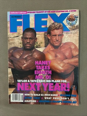 Flex Bodybuilding Muscle Magazine / Dorian Yates + Vince Taylor / 1-92 - Image 1 of 4