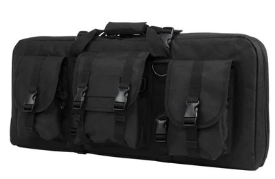 Estuche para pistola VISM Deluxe SubGun, 2 pistolas, 3 bolsillos exteriores, NEGRO Foto 1 de 2