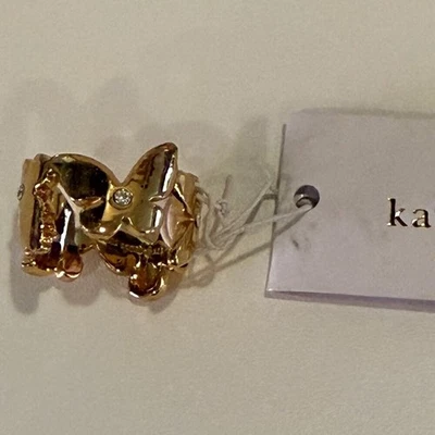 Anillo Mariposa Kate Spade New York All Flutter Talla 6 Dorado Nuevo con Etiquetas Foto 1 de 3