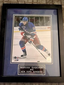 Framed 8”x10” Numbered NHL HOCKEY STAR Marian Gaborik #10 NEW YORK RANGERS - Picture 1 of 5