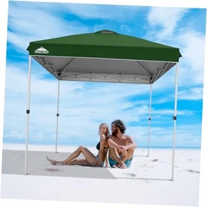 8x8 Pop Up Canopy Tent Instant Outdoor Canopy Easy Set Up 8x8 ft Green - Picture 1 of 7