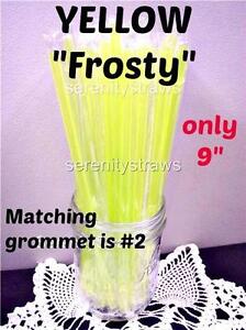 "FROSTY"  STRAWS, 9/32" X 9" or 11", Solid Frosty Colors, Reusable