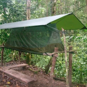 Fox Jungle Mosquito Net Olive Green, Durable Polyester, Hammock & Basha Fit - Picture 1 of 4