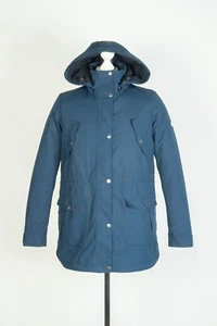 -Ladies Barbour Stronsay Blue Navy Hooded Jacket Parka Size UK 14 US 10 - Picture 1 of 10