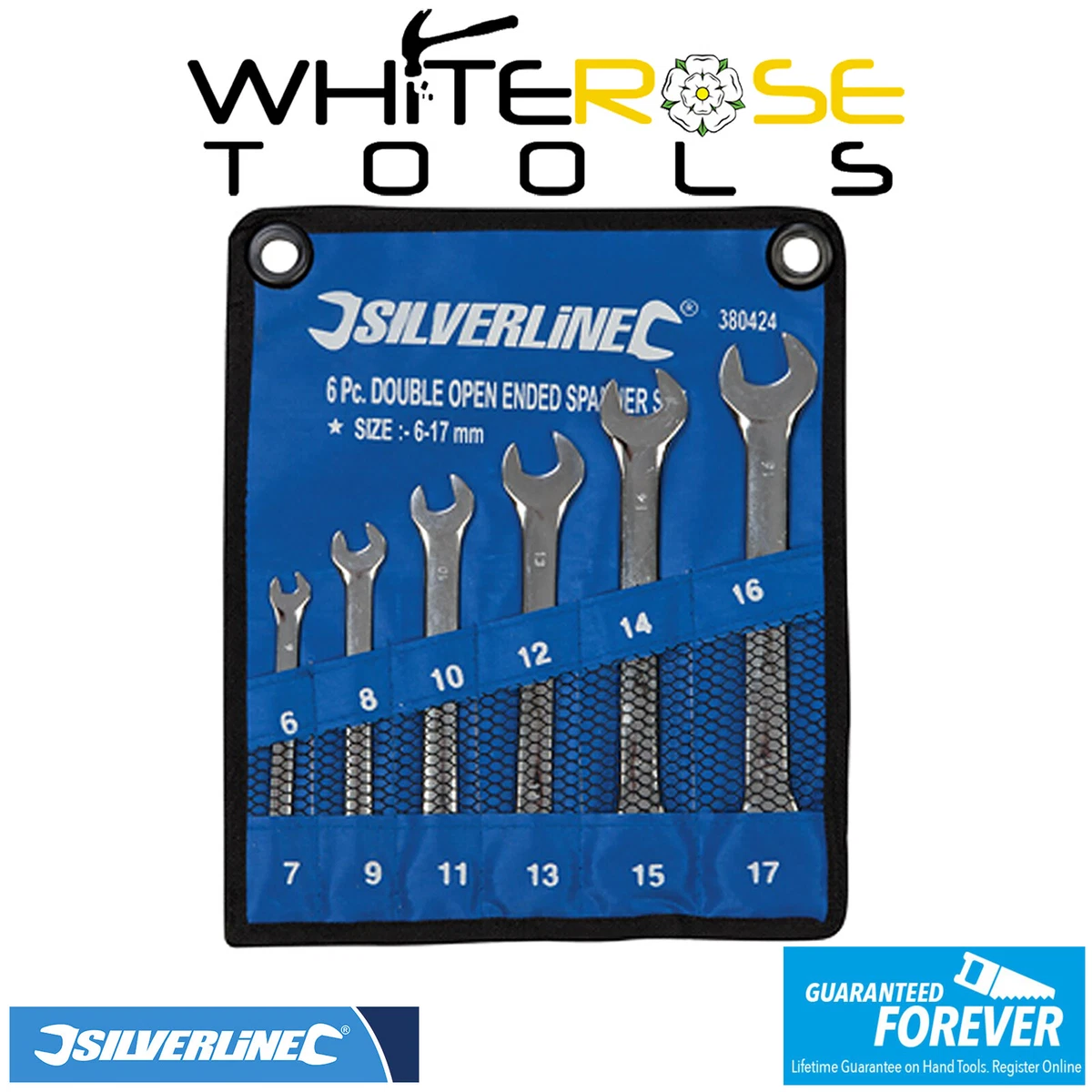 Silverline Doppelendiger Gerüstbau-Schlüssel | 7/16 Zoll & 1/2 Zoll Whitworth | 250 Mm Schwenkgriff | Aus Gehärtetem Kohlenstoffstahl