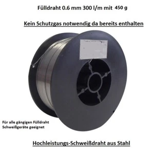 Fülldraht 0.6 mm Stahl 450 g mit Schutzgas Integriert - Bild 1 von 1
