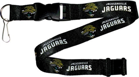 Jacksonville Jaguars Black Lanyard Keychain NFL New Cover