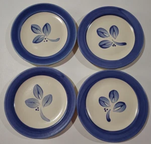 Pfaltzgraff Villa Flora Juego de CUATRO Platos de Ensalada 8-1/2" México Hoja Azul Flores - Imagen 1 de 5